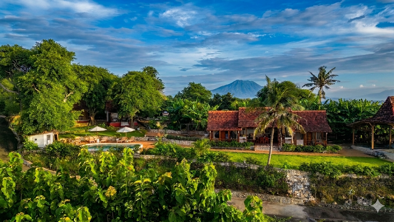 Aerial view of Villas Roc-Azur estate